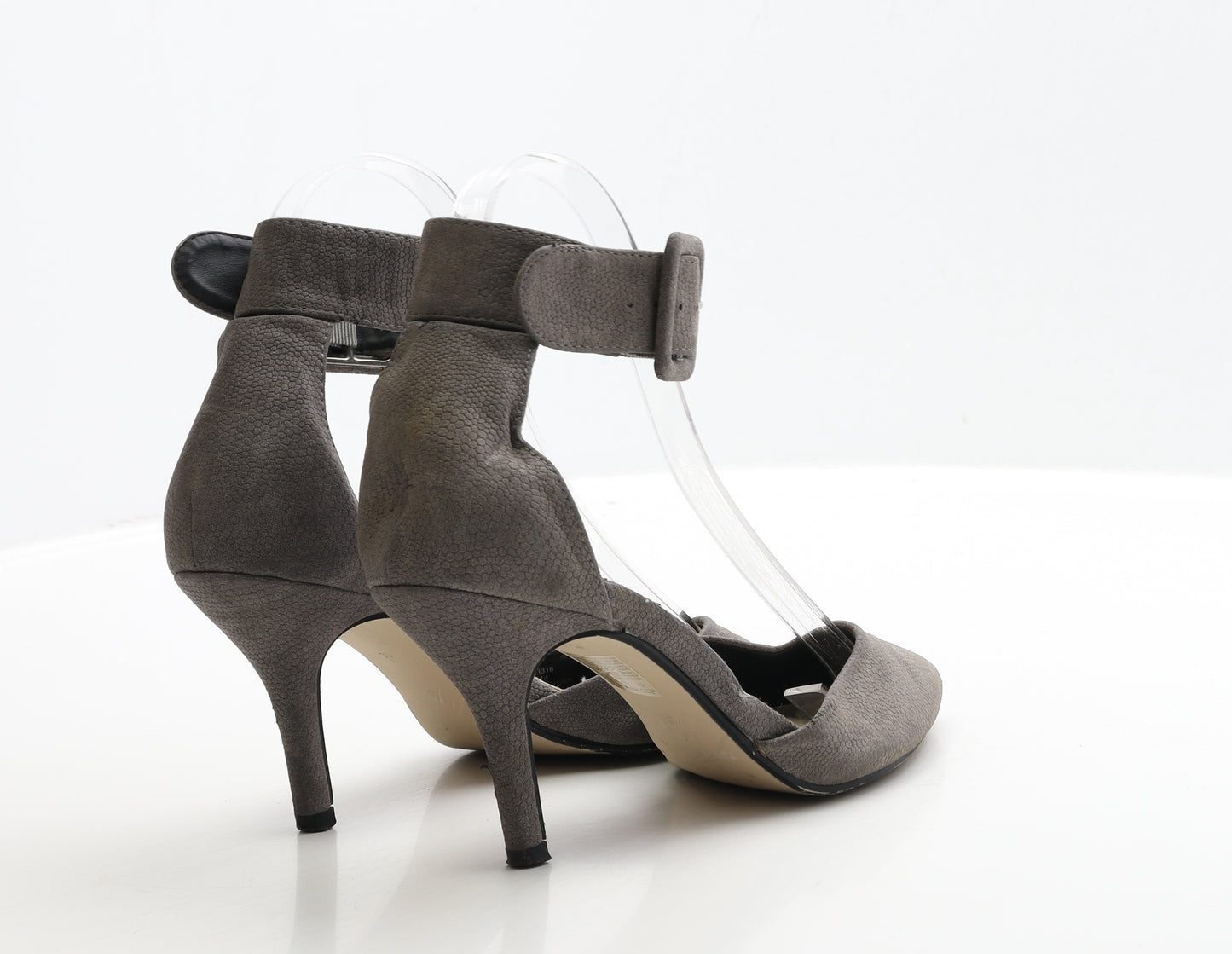 Debenhams Womens Grey Polyester Strappy Heel UK 4 37