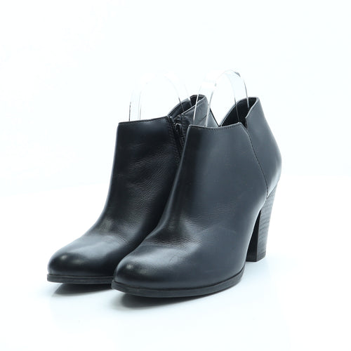 Aldo Womens Black Leather Bootie Boot UK 5 38 US 7