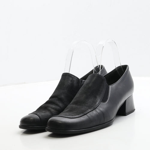 Gabor Womens Black Leather Court Heel UK 4 37