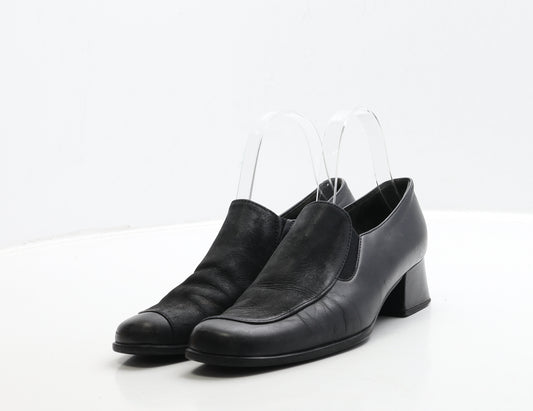 Gabor Womens Black Leather Court Heel UK 4 37