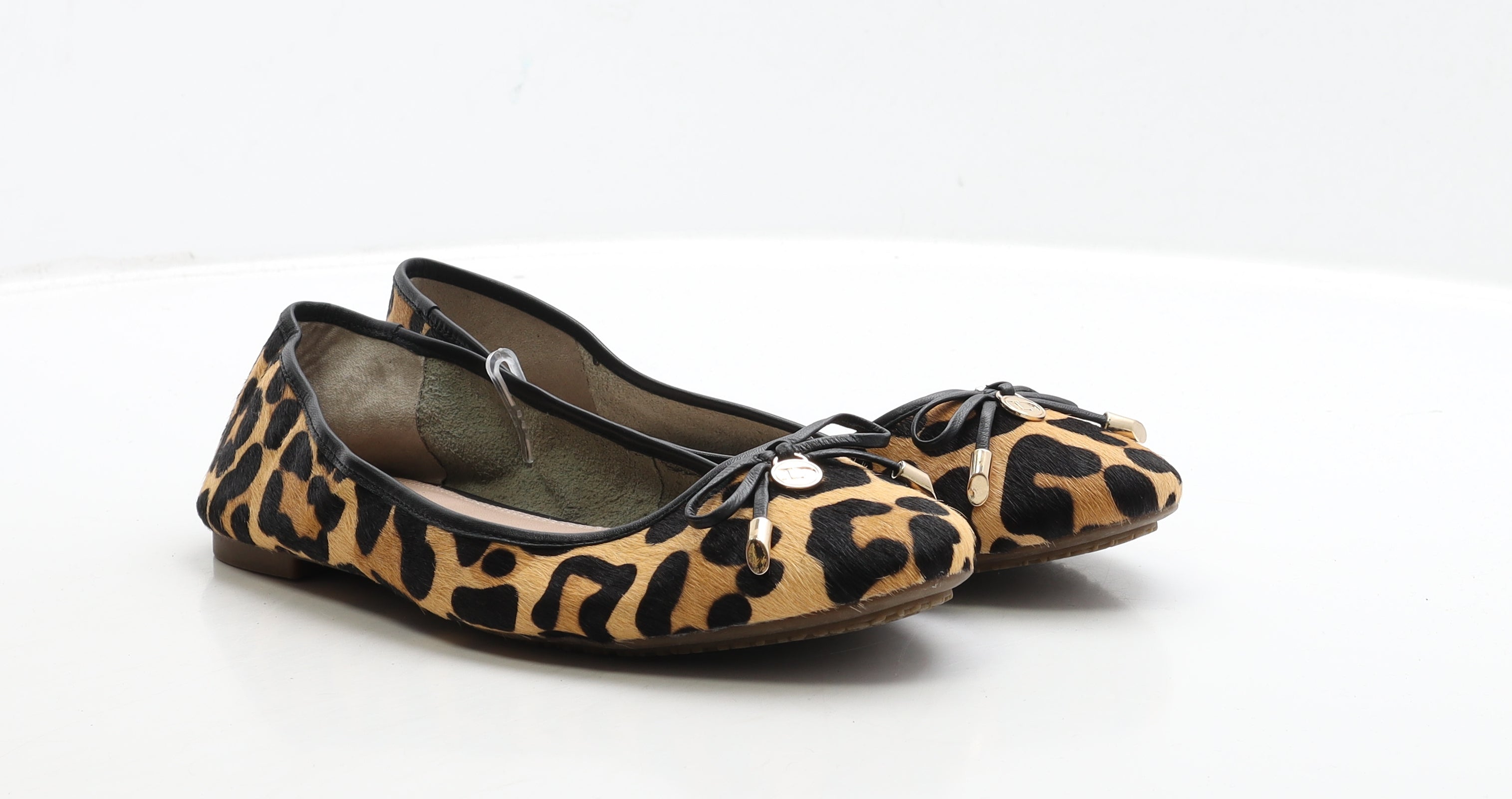 Dune leopard sale print flat shoes