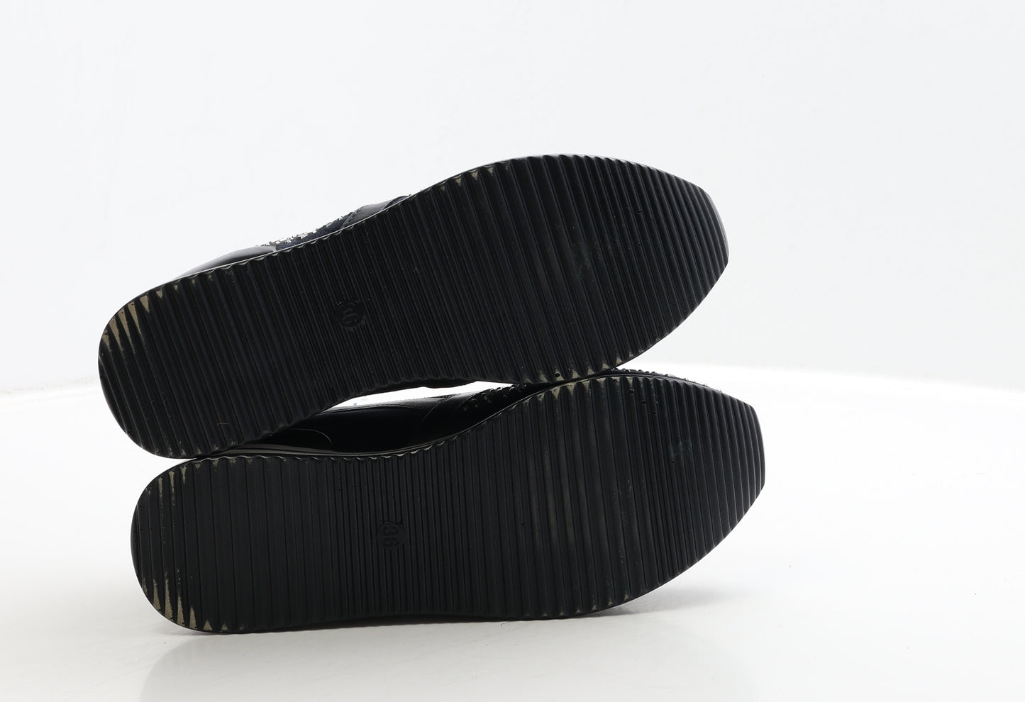 Bestelle Womens Black Polyester Slip On Flat UK 3 36