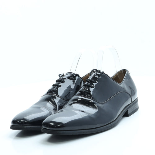 Goor Mens Black Patent Leather Oxford Dress UK 6