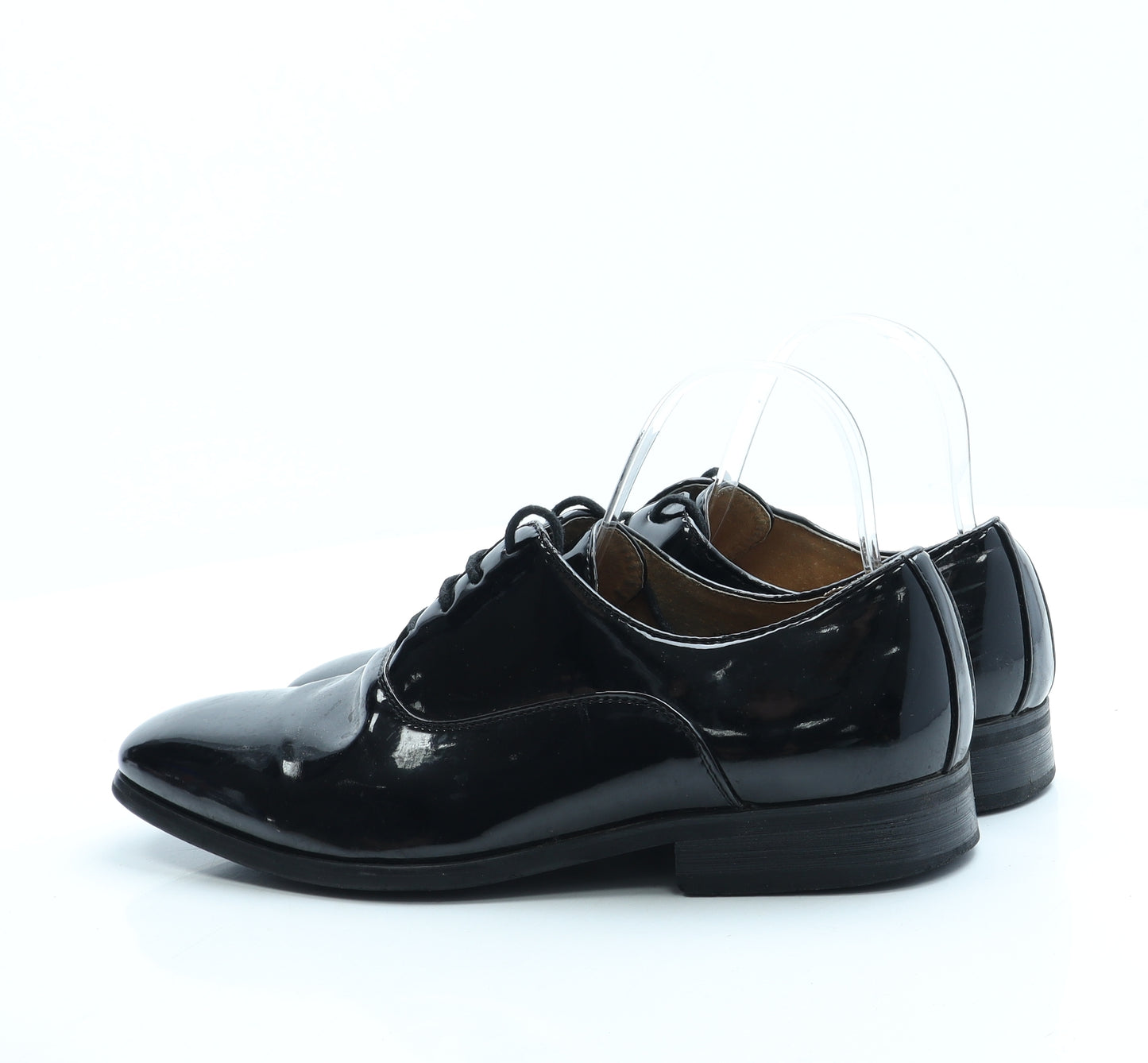 Goor Mens Black Patent Leather Oxford Dress UK 6