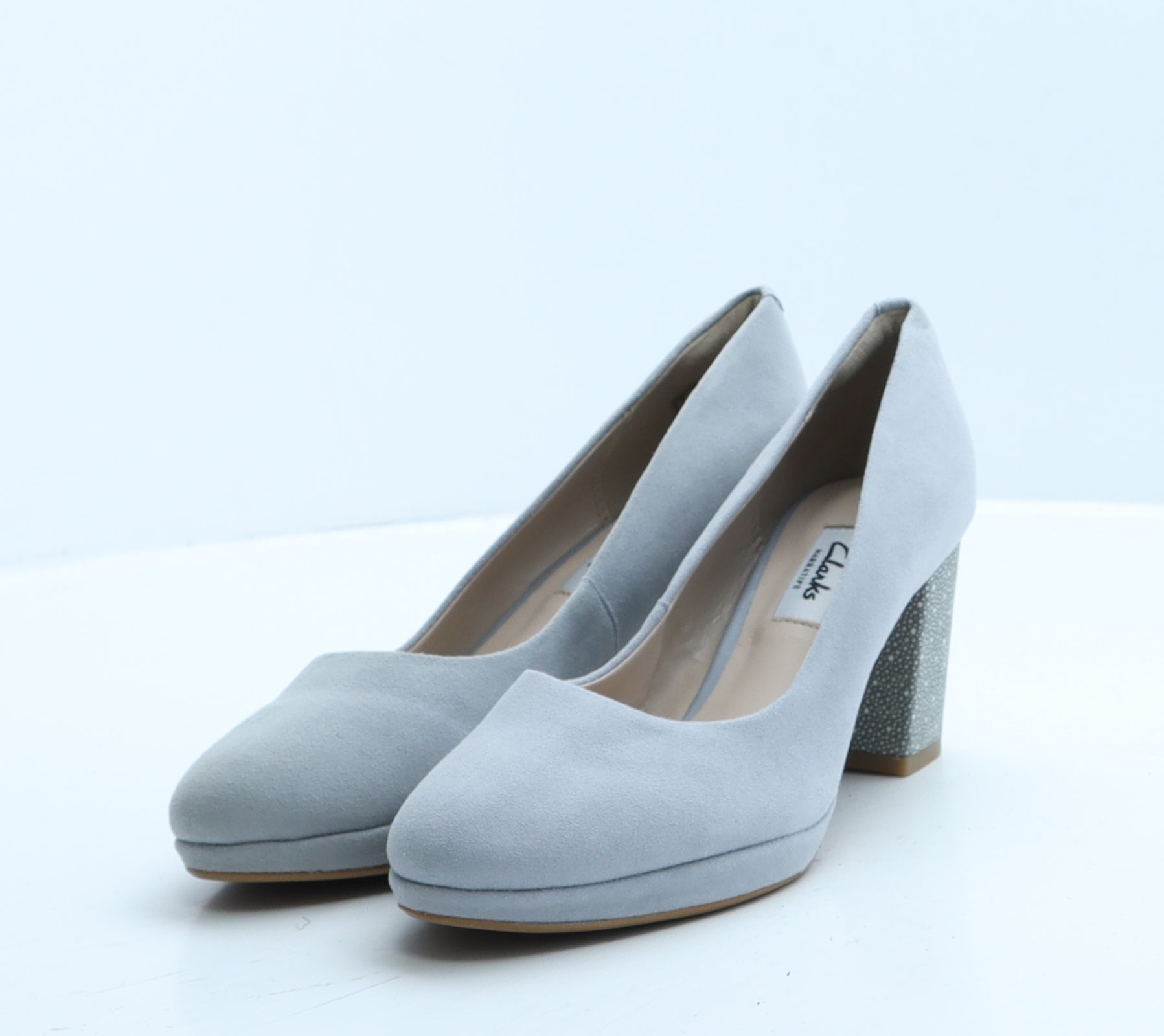 Clarks silver court outlet shoes