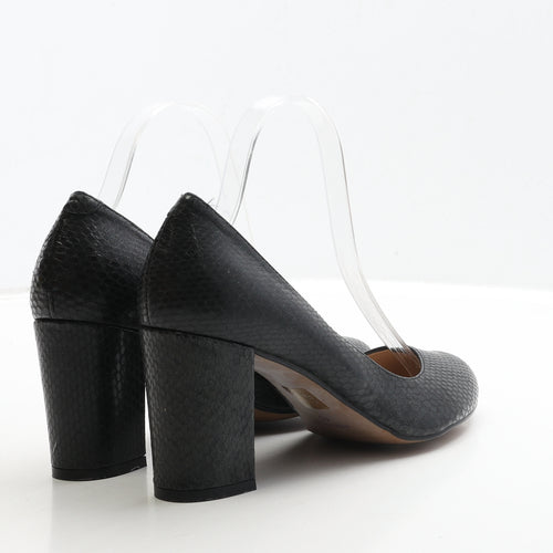 Minelli Womens Black Geometric Leather Court Heel UK 7 40