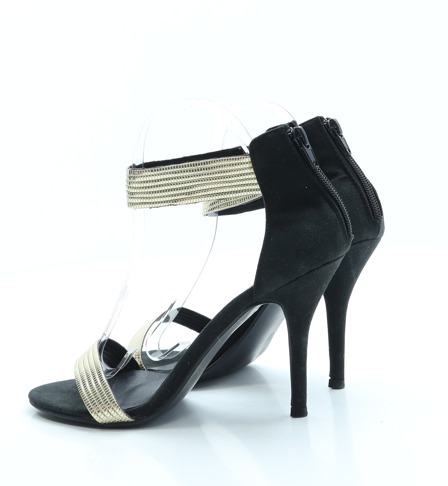 Skylar Womens Black Polyester Strappy Heel UK 7 40