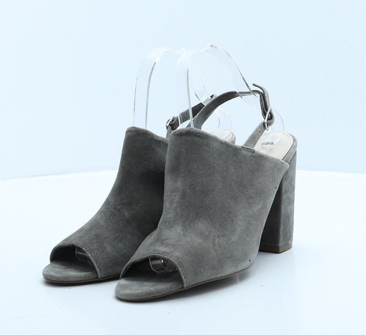 NEXT Womens Grey Polyester Mule Heel UK 6 39
