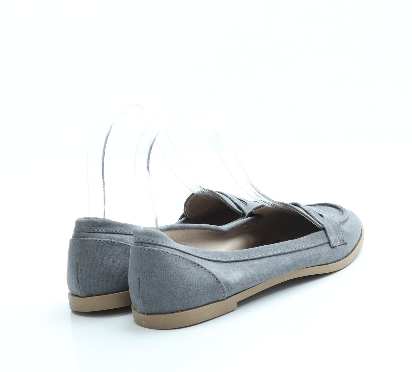 Dorothy Perkins Womens Grey Suede Loafer Flat UK 3