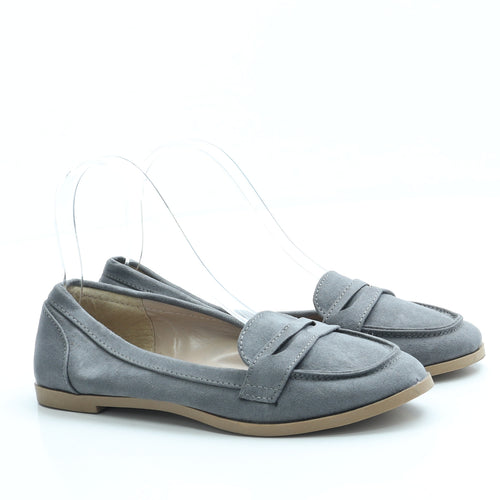 Dorothy Perkins Womens Grey Suede Loafer Flat UK 3