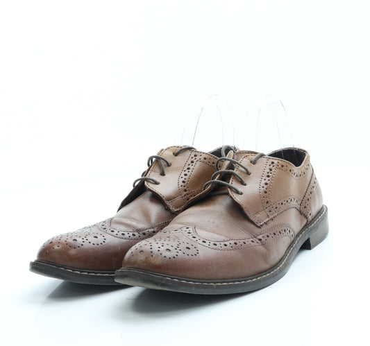 Taylor & Wright Mens Brown Leather Brogue Dress UK 8 42