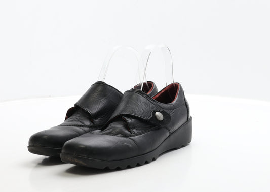 Josef Seibel Womens Black Leather Loafer Casual UK 4 37