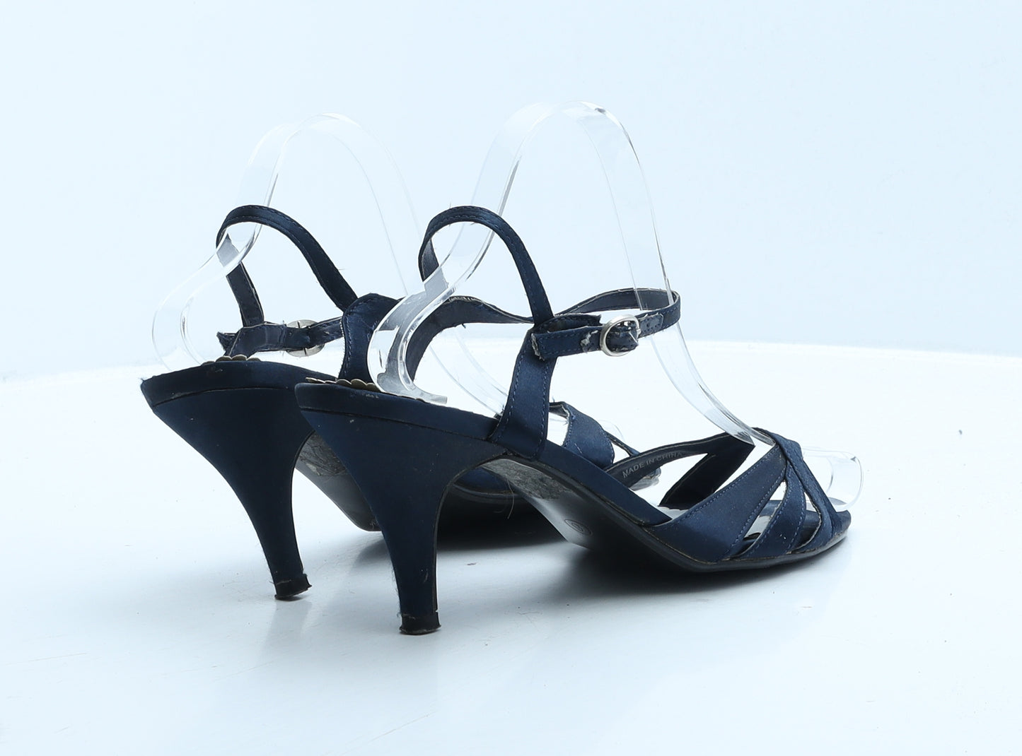 Debut Womens Blue Polyester Strappy Heel UK 6 39