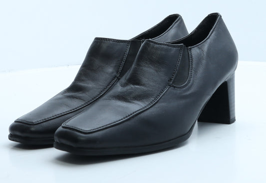 Flexi Feet Womens Black Leather Court Heel UK 7