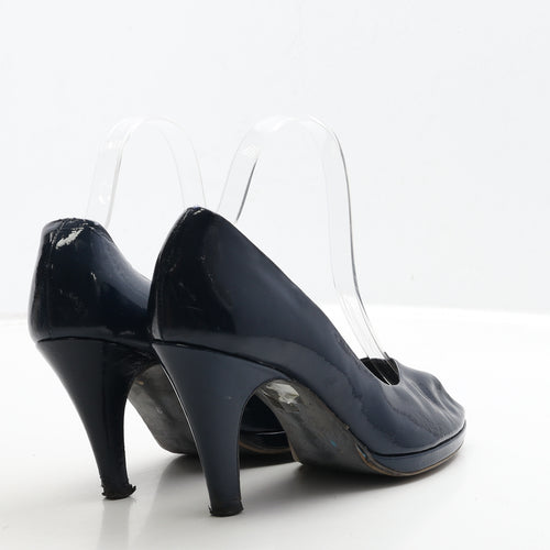 Kurt Geiger Womens Blue Leather Court Heel UK 5 38 - Carvela