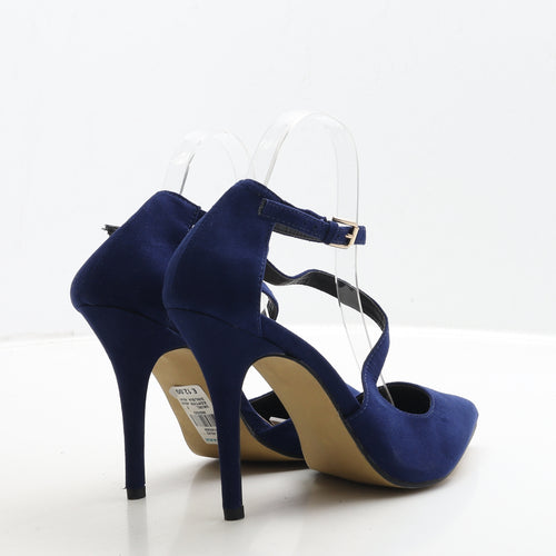 Primark Womens Blue Suede D'Orsay Heel UK 7 41