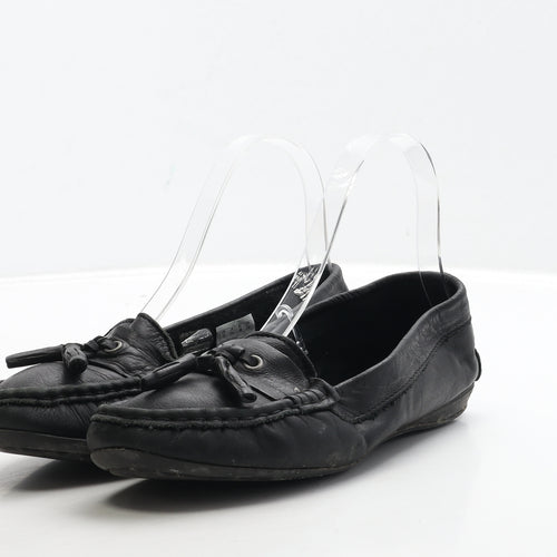 Clarks Womens Black Leather Loafer Flat UK 5 38
