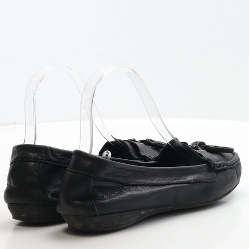Clarks Womens Black Leather Loafer Flat UK 5 38
