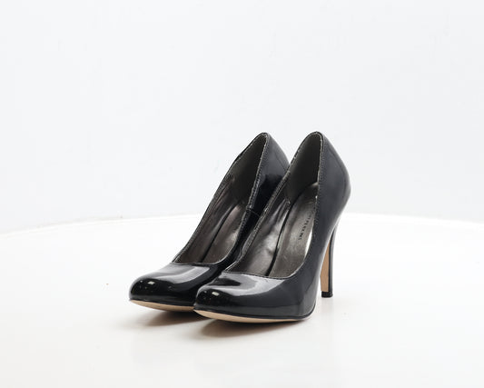 Dorothy Perkins Womens Black Patent Leather Court Heel UK 4 37