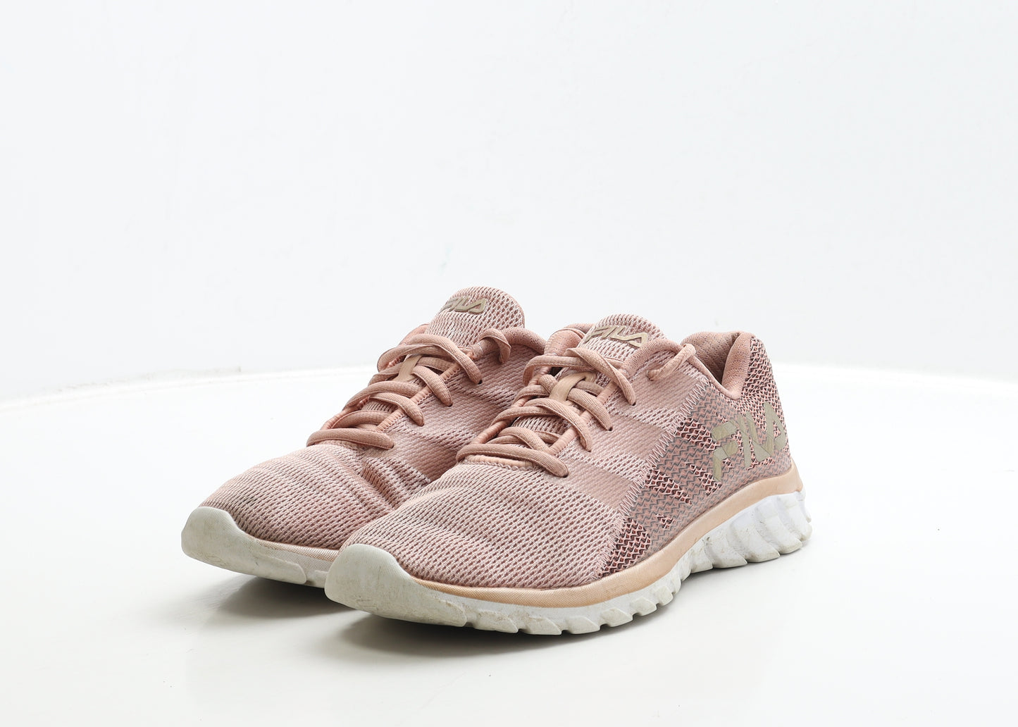 FILA Womens Pink Polyester Trainer UK 4 37.5