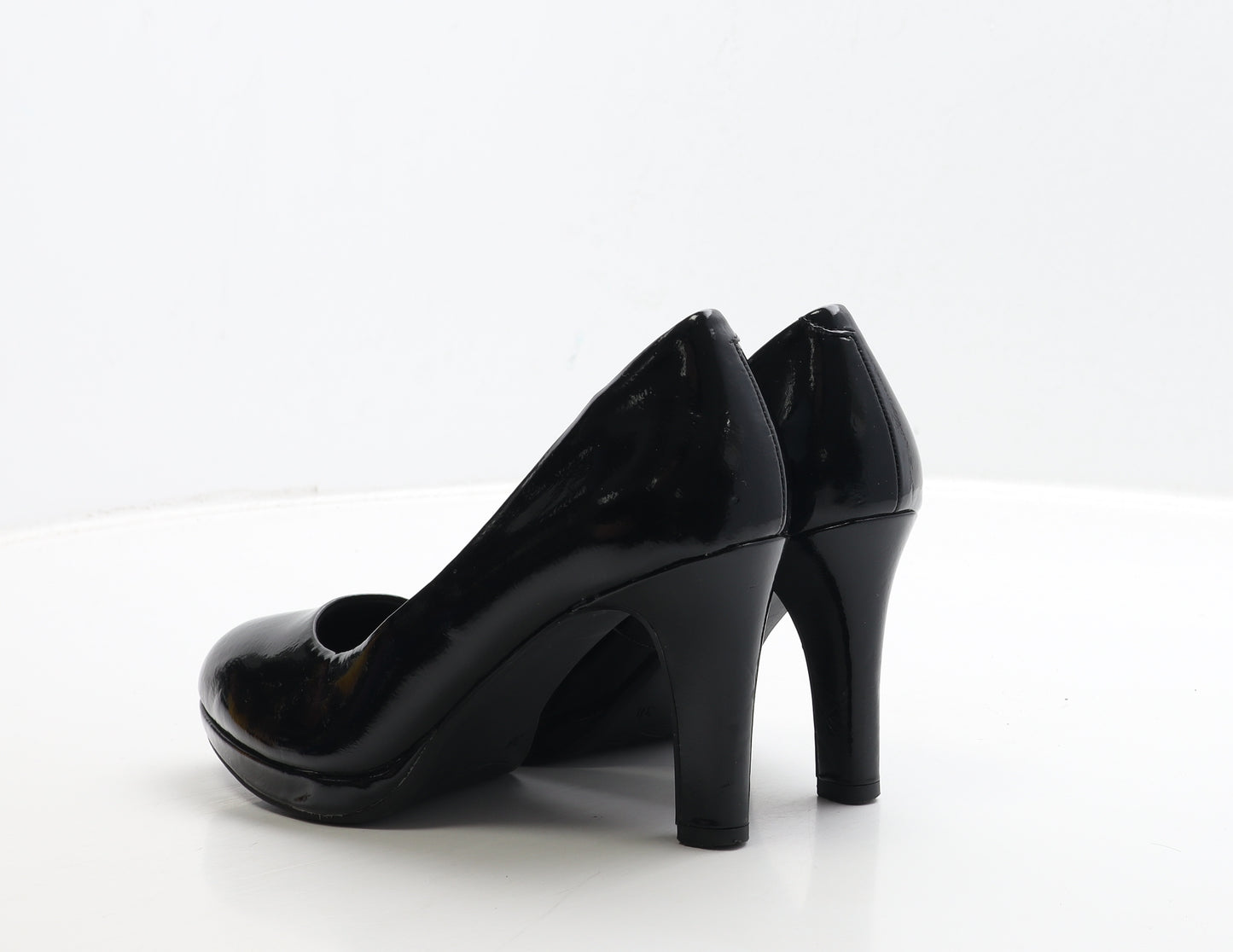 Marco Tozzi Womens Black Patent Leather Court Heel UK 5 38