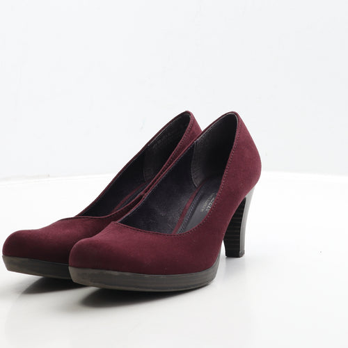 Marco Tozzi Womens Red Suede Court Heel UK 7 40