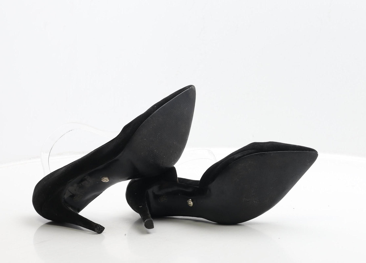NEXT Womens Black Suede D'Orsay Heel UK 4.5 37.5