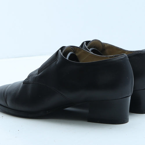 NEXT Womens Black Leather Court Heel UK 4.5 37.5 - Made in Italy
