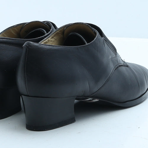 NEXT Womens Black Leather Court Heel UK 4.5 37.5 - Made in Italy