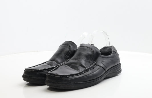 Soft Originals Mens Black Leather Loafer Casual UK 9