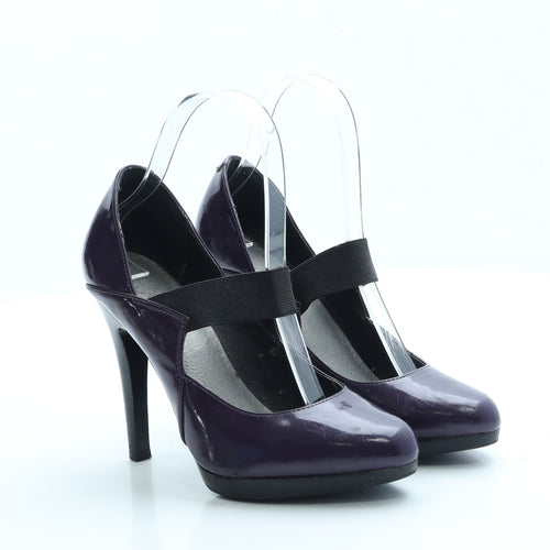 Wallis Womens Purple Leather Court Heel UK 3 36