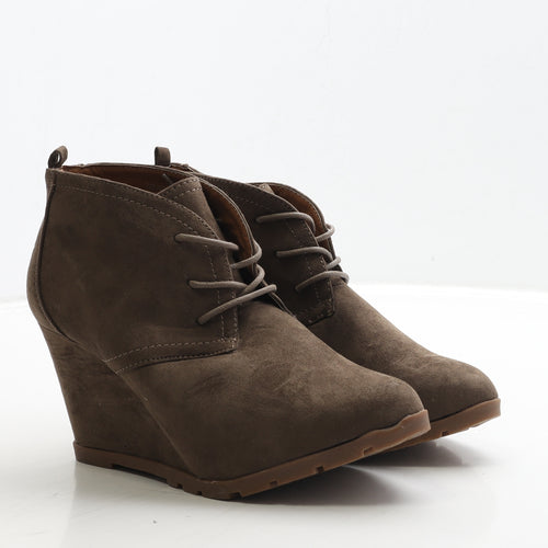 Full Circle Womens Brown Suede Bootie Boot UK 6 39
