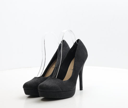 New Look Womens Black Polyester Platform Heel UK 5 39