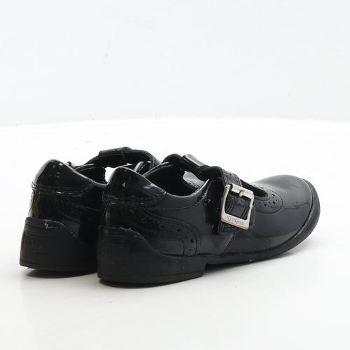 Kickers Girls Black Patent Leather Mary Jane Flat UK 7 25