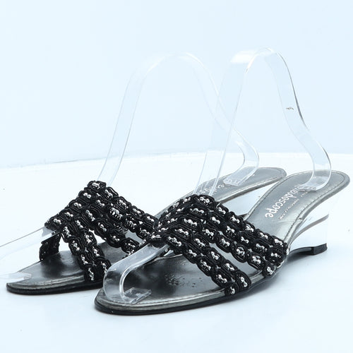 Kaleidoscope Womens Silver Geometric Synthetic Mule Heel UK 5