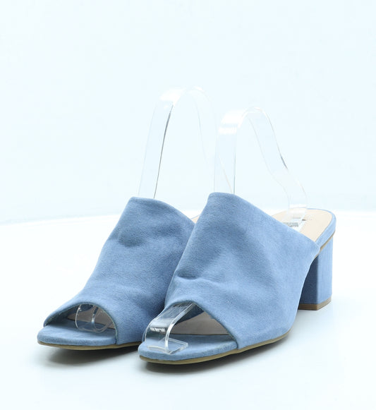 Primark Womens Blue Polyester Mule Heel UK 5 38 US 7