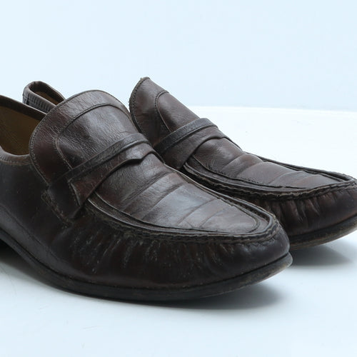 Hepworths Mens Brown Leather Loafer Casual UK 8 42