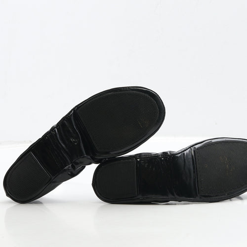 Dr. Scholl's Womens Black PVC Ballet Flat UK 3 - Scholl Party Feet. Fold Up Shoes