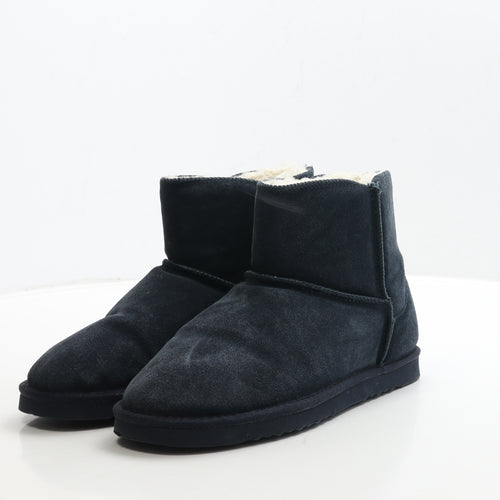 NEXT Womens Blue Suede Shearling Style Boot UK 6 39