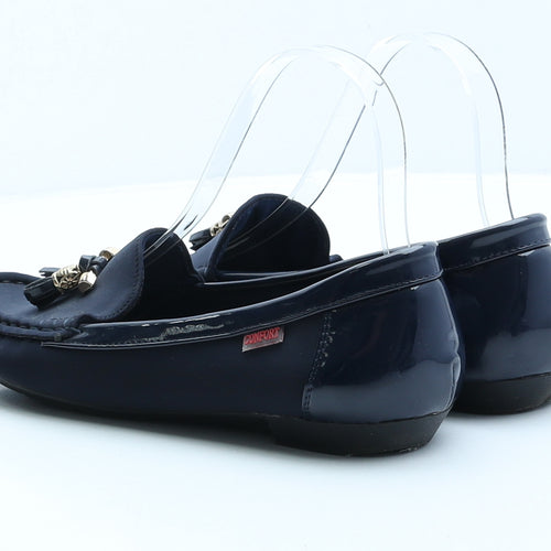 Confort Womens Blue Polyester Loafer Flat UK 5 38