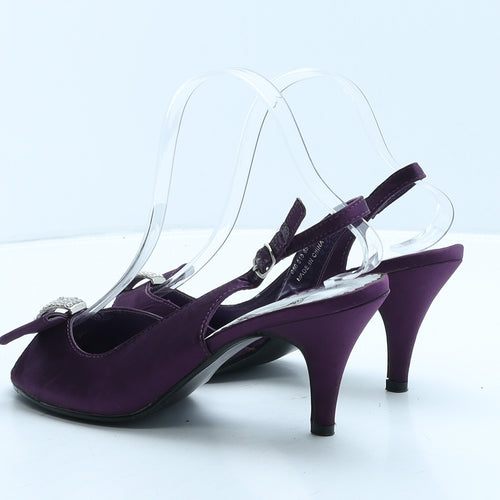 Debut Womens Purple Synthetic Strappy Heel UK 4.5 37.5