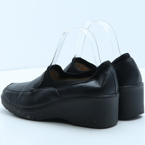 Avenue Womens Black Leather Loafer Casual UK 5
