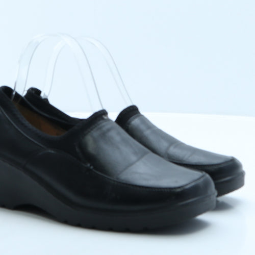 Avenue Womens Black Leather Loafer Casual UK 5