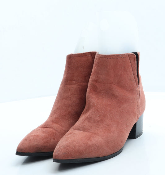 Missguided Womens Orange Suede Chelsea Boot UK 6 39