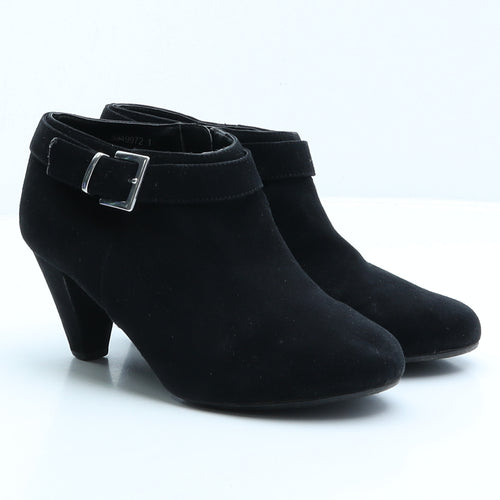 New Look Womens Black Polyester Bootie Boot UK 4 37