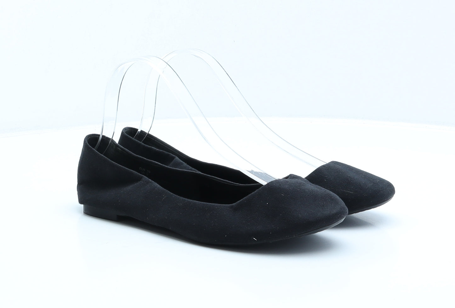 H&M Womens Black Polyester Ballet Flat UK 5.5 39