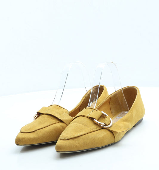 George Womens Yellow Suede Flat UK 6 39