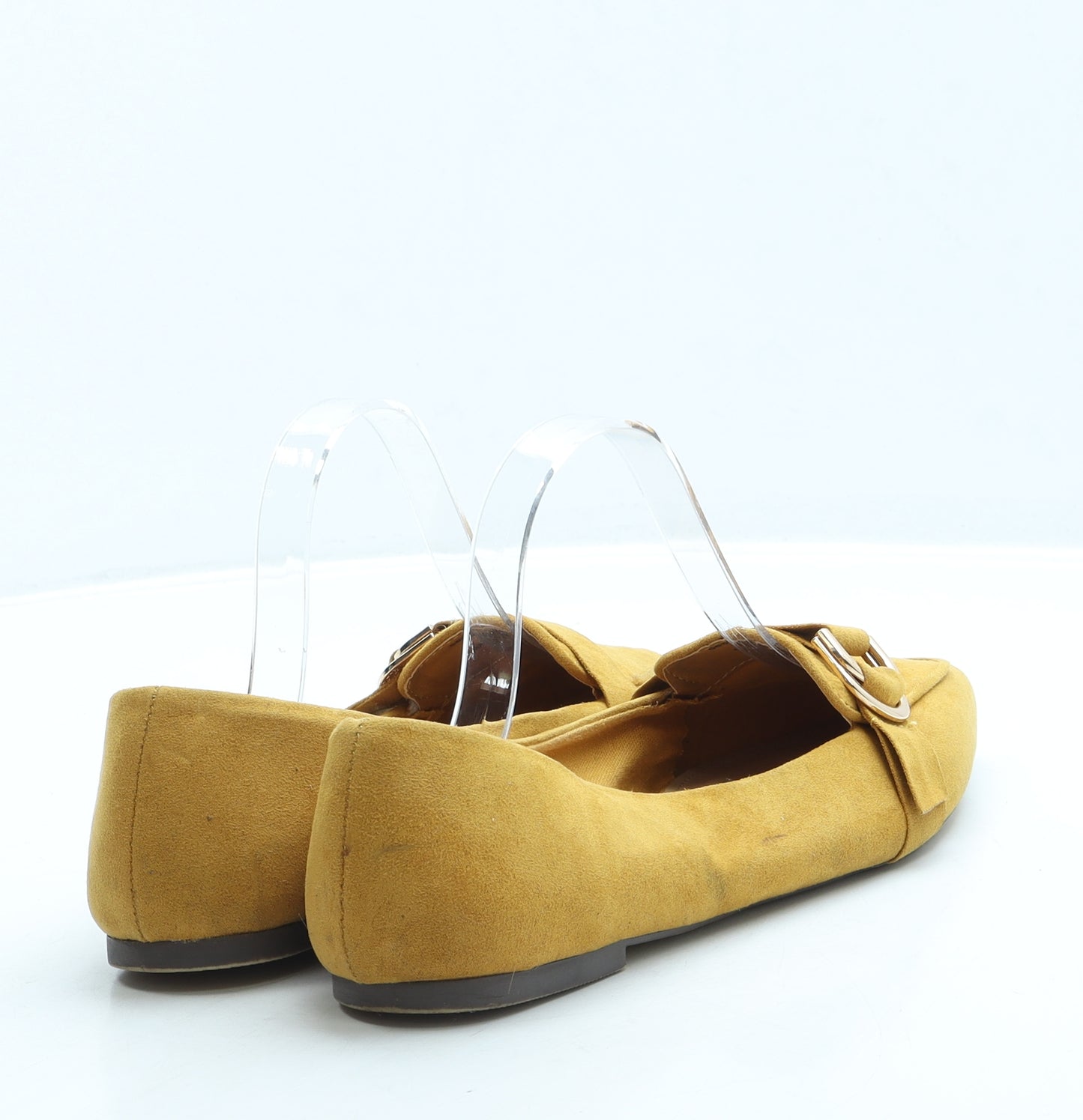 George Womens Yellow Suede Flat UK 6 39