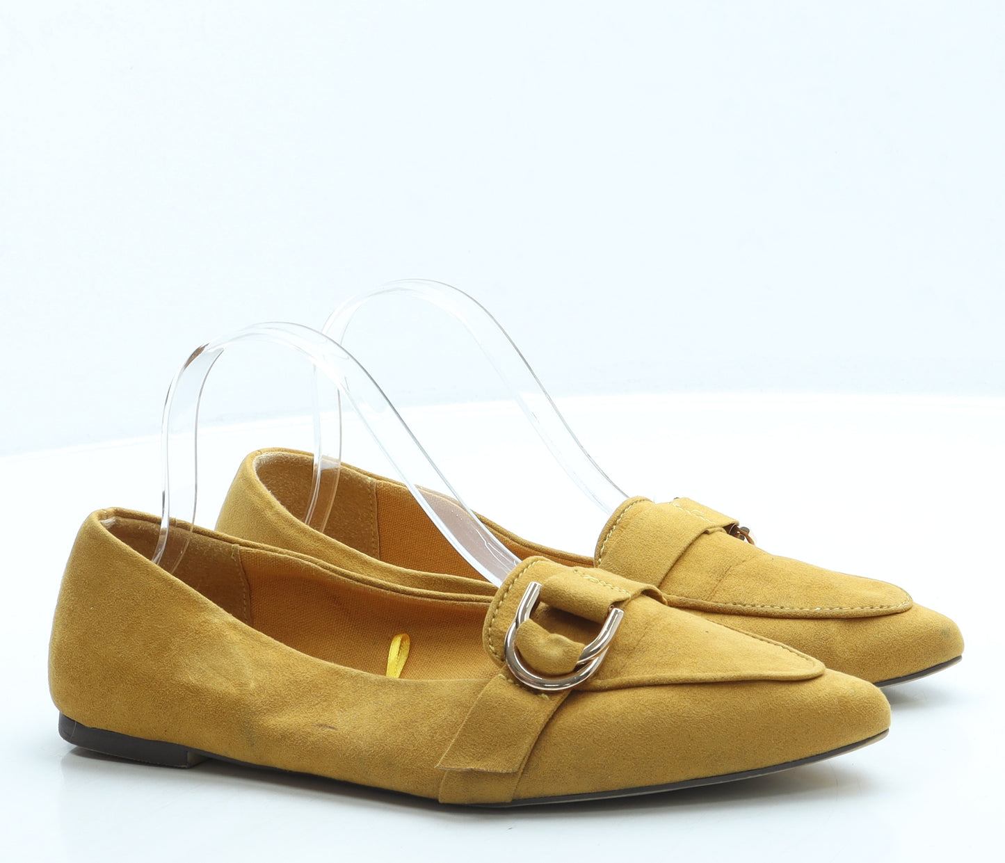 George Womens Yellow Suede Flat UK 6 39