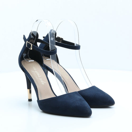 New Look Womens Blue Polyester D'Orsay Heel UK 5 38